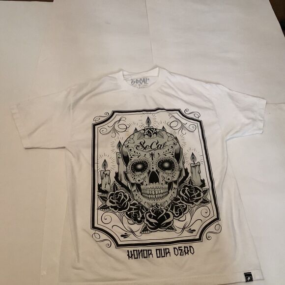 HONOR OUR DEAD Tee Shirt Men's XL White W/ Graphic Logo Short Sleeve - Picture 5 of 12
